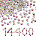 Beadsland Flatback Rhinestones Bulk,14400pcs White AB Rhinestones for Nails Crafts Clothes DIY Decoration, Crystal AB, SS8,2.3-2.5mm