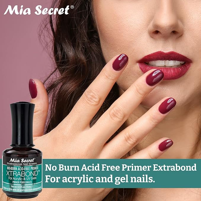 Mia Secret 3PCS No Burn Acid Free Primer Xtra Bond Acrylic Uv Gel 0.5 Fl Oz…
