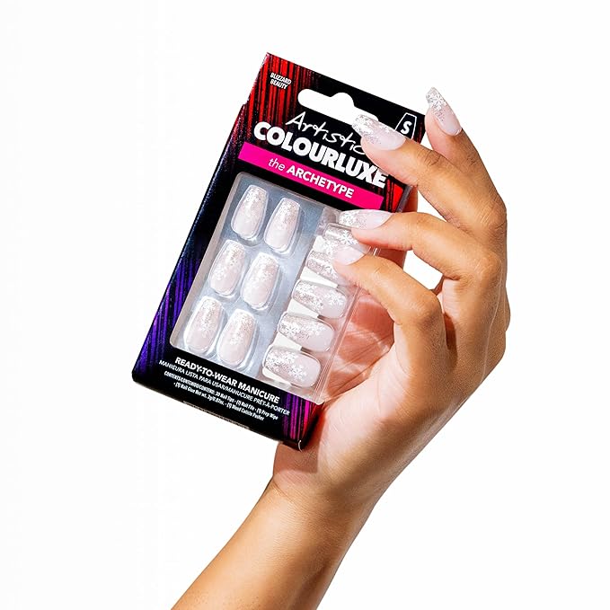 Artistic Colourluxe Press-On Tips - Kit Colourluxe Press-On Tips - Kits Nails - 30 Nails (Blizzard Beauty, Kit)