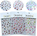 Dedyel Food Nail Art Stickers 3D Cake Dessert Donut Ice Cream Cookies Fruit Bread Self-Adhesive Nail Stickers for Women Girls Kids