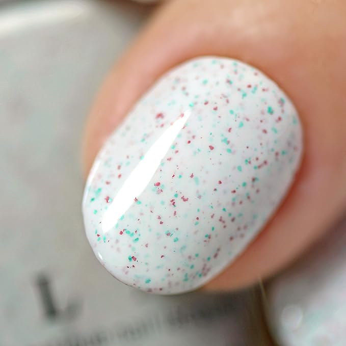 ILNP Christmas Cookie - Creamy White Speckled Nail Polish, Chip Resistant, 7-Free, Non-Toxic, Vegan, Cruelty Free, 12ml
