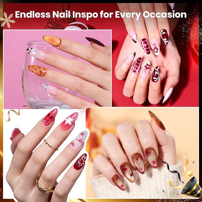 beetles Gel Polish Nail Set 20 Colors Dreamy Town Collection with Blooming Gel