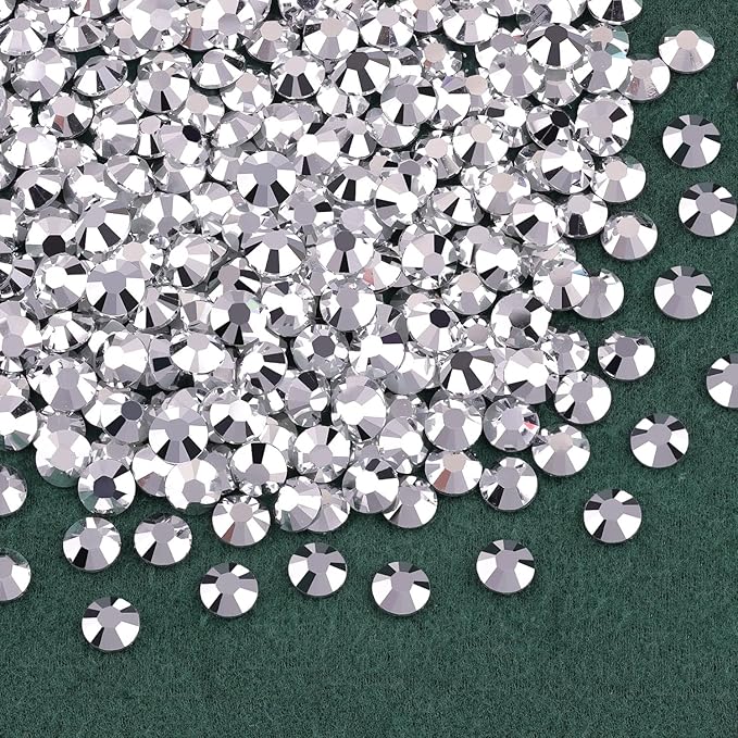 Resin Rhinestones for Crafting with B7000 Jewelry Glue, 2 Boxes Sliver Flatback Crystals with 3Pcs 10ml Glue for Bedazzling Crafts DIY Nail Art Makeup，Non Hotfix Gems for Clothing Shoes