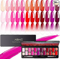 ABAC Solid Gel Nail Polish,Ombre Gel Nail Polish,Pat Paint Nail Gel,Spring&Summer Hema-free Soak Off 24 Color Gel Polish Kit with Double-Ended Nail Art Brush for Salon and Nail Art DIY at Home