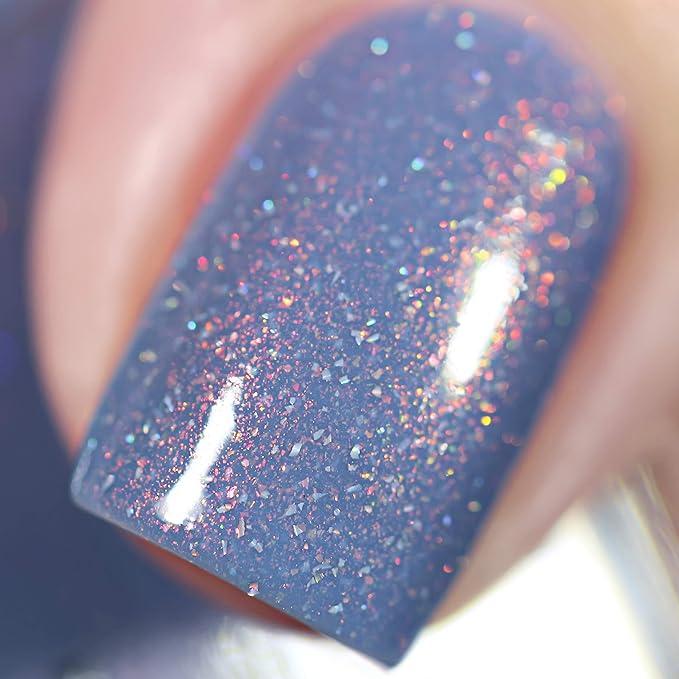 ILNP Dusk To Dawn - Dusky Blue Holographic Nail Polish
