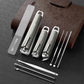 Manicure Set Nail Clippers，10-Piece Professional Nail Care Kit with Leather Case, Stainless Steel Manicure and Pedicure Tools (Brown)