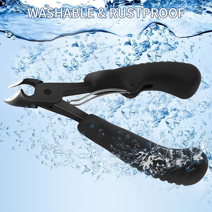 BLESWIN Podiatrist Toenail Clippers Professional, Super Sharp Toe Nail Clippers for Thick Toenail for Seniors or Ingrown Nail, Heavy Duty Toe Nail Nipper with Pedicure Knife