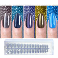 Press on Nails Short Almond, 150pcs Cat Eye Press on Nails, Soft Gel Fake Nails, Reusable & Natural Acrylic False Nails for Women and Girls Stick on Nails in 15 Sizes