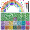 28 Grids Emerald Green 2-6mm Resin Rhinestones w B7000 Glue for Bedazzling Crafting Colorful Flatback Stones Diamonds Crystals Gems Bedazzler Kit for Nails Face Eyes Makeup Tumblers DIY Crafts