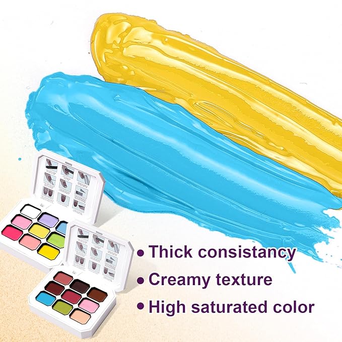 Gradient Painting Gel Set, 18 Bright Pink Brown Ombre Gel Nail Polish Pigment Pat Nails,Long-lasting Silky Texture Highly Saturated French Manicure Soak of UV/Led Home Salon DIY Nail Art