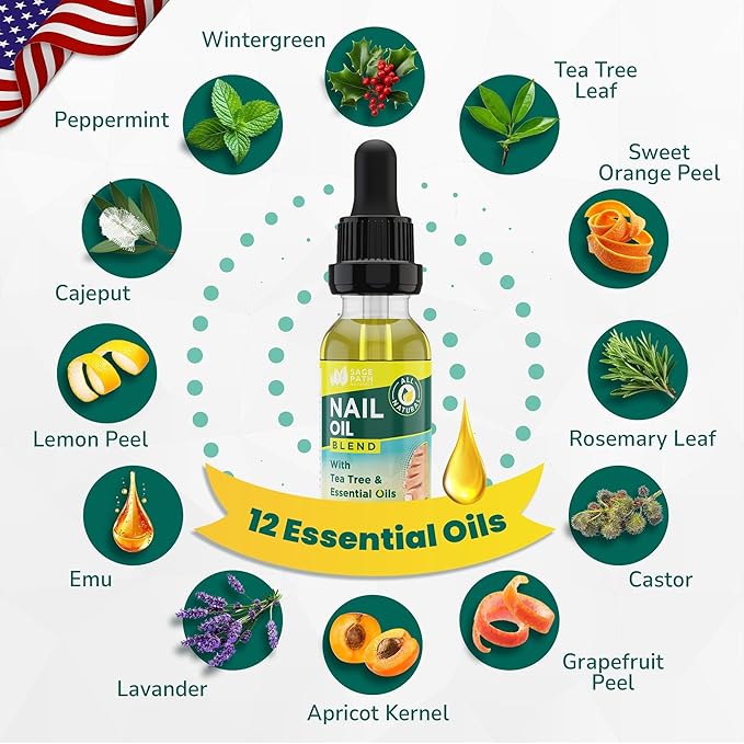 Premium Nourishing Toenail Tea Tree & Oil Blend – USA Clean Ingredients – No Fillers or Harsh Chemicals – For Healthy Looking Nails - Nail Wellness - Clean, Natural & Organic Ingredients