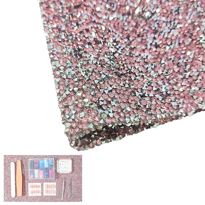 Crystal Nail Art Table Mat Shiny Manicure Hand Rest Pad Foldable Arm Rest for Nails Tech Practice Hand Holder Makeup Mat for Vanity Nail Art Tools
