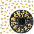Ocean Nail Art Charms, 3D Metal Nails Stickers, Beach Starfish Seashell Decals Manicure DIY Embellishments for Women- Gold