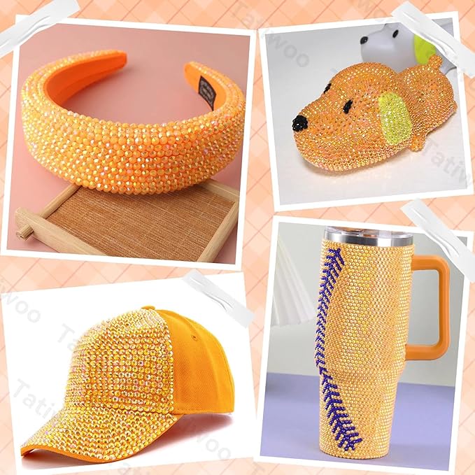 20000Pcs Light Orange Flatback Jelly Resin Rhinestones for Bedazzling, Mix Sizes Crystal Rhinestones Gems, Orange Gems Bedazzling for Crafting, Flatback Rhinestone for DIY Face Makeup Crafts