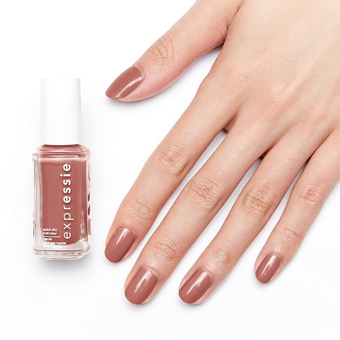 essie expressie Quick Dry Vegan Nail Polish, Dusty Pink Brown, Remote Friends, 0.33 Ounce