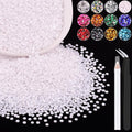 12000PCS 2mm Resin Rhinestones Bulk for Crafting (White), Flatback Bedazzling Crystals for Crafts DIY Nail Decoration, Gems Charms for Tumbler Shoes Clothing Fabric with Pickup Pen and Tweezers