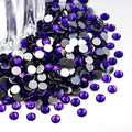 Flatback Glass Rhinestones,Bedazzler Gems 1440pcs Non Hotfix Crystal Rhinestones for Nail Charms Crafts Clothes Tumblers,Pure Purple,SS20