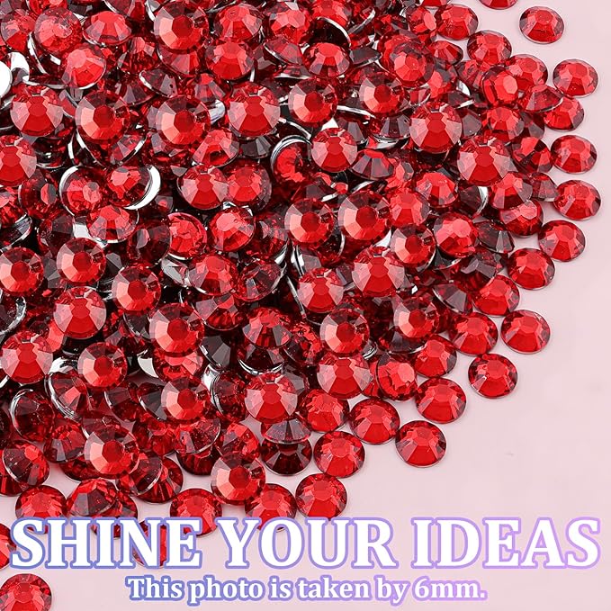 32000Pcs Resin Rhinestones with Tweezers for Crafting, Red Flatback Gems, Bedazzling Crystal with 3Pcs 10ml B7000 Jewelry Glue for DIY Crafts Clothing Tumblers Shoes Fabric Nail Art