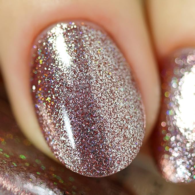ILNP Olivia - Chocolate-Rose Holographic Ultra Metallic Nail Polish