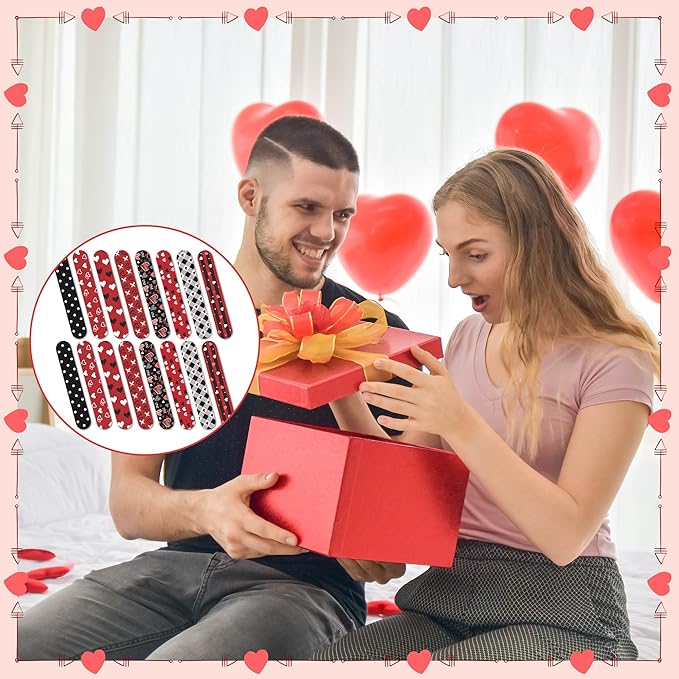 H1vojoxo Happy Valentine’s Day Nail Files - 48pcs Heart Double Sided Emery Boards Galentine's Day Party Nail Files Favor Valentines Galentine Gift for Girl Employee Coworker Appreciation Teacher Staff