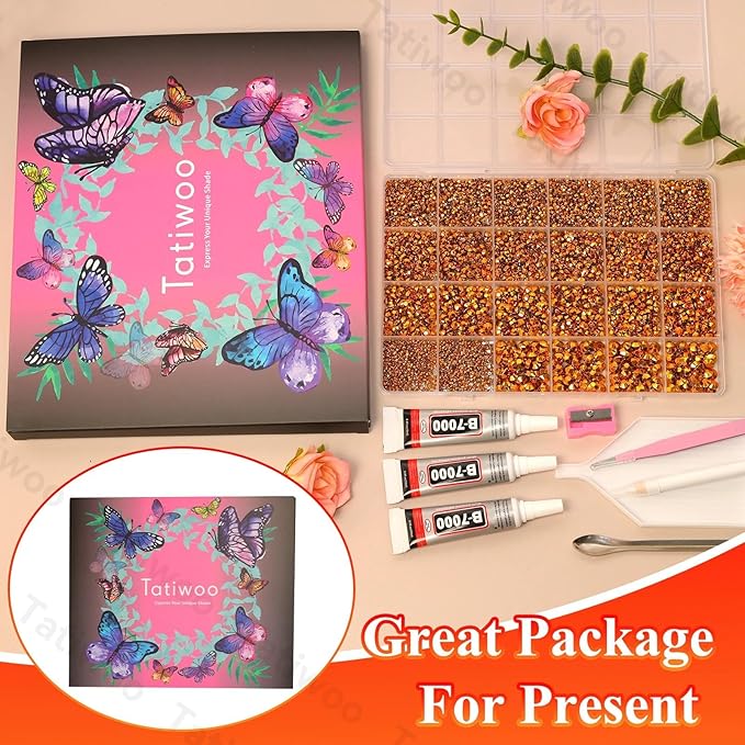 20000Pcs Gold Flatback Jelly Resin Rhinestones for Bedazzling, Mix Sizes Crystal Rhinestones Gems, Gold Gems Bedazzling for Crafting, Flatback Rhinestone for DIY Face Makeup Crafts Tumblers