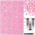 30000Pcs Light Pink AB Rhinestones for Bedazzling with B7000 Jewelry Glue, Bedazzler Kit Bulk Flatback Gems, Resin Rhinestones for Crafting Crafts Clothing Shoes Nail Art Assorted Size 2/3/4/5/6mm