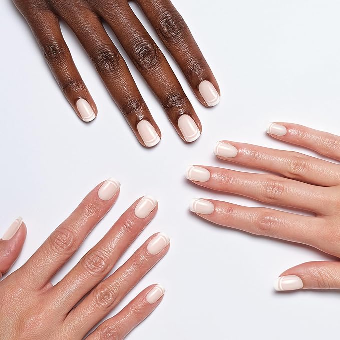 Sally Hansen Salon Effects Perfect Press-On Short'Ease Nails | Square Shape | Easy to Apply, Non-Damaging, Natural Look Vitamin E & B5 | 30 Nails, Nail Glue, Adhesive Tabs, File| Petite French