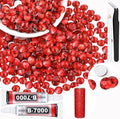 400PCS SS30/6mm Crystal Rhinestones (Light Red/Light Siam) with 2Pcs 10ml B7000 Jewelry Glue, Bedazzling Flatback Glass Rhinestones for Crafting, Gems Diomand for Tumbler Shoes Clothing Mugs Nail Art
