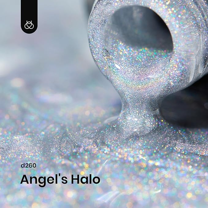 Beetles Silver Cat Eye Gel Nail Polish - 15ML Christmas Silver Glitter Rainbow Cat Eye Gel Polish with Magnet Soak Off UV Velvet Nail Polish Salon DIY Manicure Winter Gift for Women