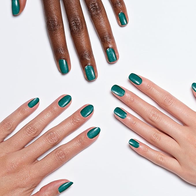 Sally Hansen Color Therapy Scented Nail Polish | Biotin, Argan Oil, Long Lasting, Healthy Nails, Nail Strengthener, Opaque | 458 Zen Re-Treat, Petal Essence| Forest Green Nail Color