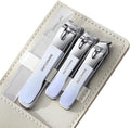 4 Pcs Manicure Set Stainless Steel Nail Clippers, Beauty Tool Portable Set Professional Grooming Kits, Travel Nail Kit for Men and Women (Gradient Purple)