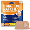 Small Nail Patches Extra Strength: 32 PCS Nighttime Hydrogel Patches for Overnight Repair - Visible Results in 8 Hours - Toenail Treatment Extra Strength