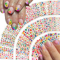 30 Sheets Flower Nail Art Stickers Colorful Flower Nail Stickers for Nail Art 3D Self-Adhesive Floral Designs Nails Decals Spring Nails Supplies for Women Girls Manicure Decorations