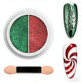 Beetles Chrome Nail Powder 2 Colors Mirror Effect Red Green Metallic Crome Powder for Nail Solid Pigment Nails Art Decoration Glitter Manicure Design Gift for Women