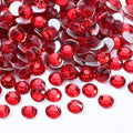 Light Siam Flatback Rhinestones, Glass Rhinestones for Nail Art and Craft, Glue Fix, Loose Crystal Gemstones(Red, SS12, 1440pcs, 2.9-3.0mm)