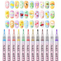 Nail Art Pens Set, 12 Color 0.7 MM Nail Art Markers Nail Polish Pens Drawing Painting Point Liner Painted Kit, Waterproof and Quick-drying Nail for DIY Design Manicure Tools
