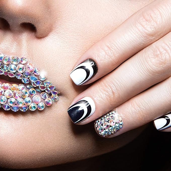 Nail Art Kit for Girls - Beginner's Set with Rhinestones, Crystals, Tweezer, Dotting Tool & Accessories