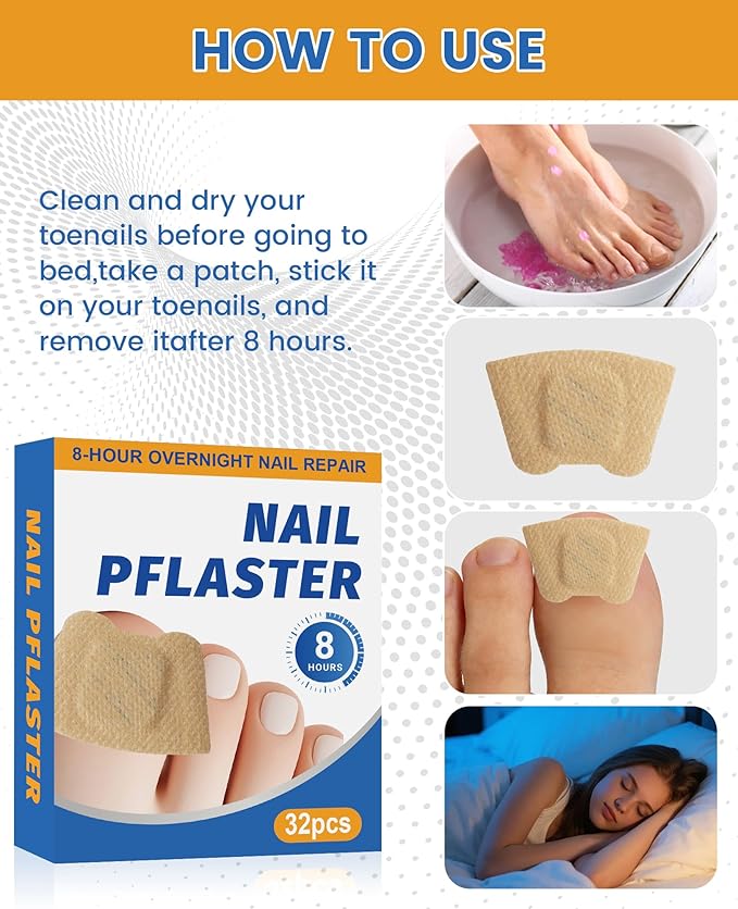 Nail TreatmentFungal Nail Patches For Toenails 32patches, Restore The Nails’ Natural Strength And Clarity.