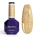 MelodySusie Galaliver Gold Glitter Gel Nail Polish, 15ML Shimmer Gold Sparkle Gel Polish Soak Off UV LED Cured Long Lasting Gift for Women DIY Nail Design Nail Art Manicure X02