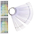 Nail Swatch Sticks with Ring for Nail Color Display Nail Art Supplies Nail Practice Samples (50pcs, transparent)