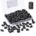 Makartt Sanding Bands for Nail Drill - 100 Pcs #180-Fine Grits Nail File Sanding Bands for Drill Bits, Nail Prep Smooth Polish, Upgrade Thicker Durable Sanding Drill Bit for Acrylic Nails Gel, Black