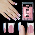 White French Tip Short Duck Nail Tips Press on, BERRY PINK Extra Thick Pre-designed Soft Gel Nail Extension, Need Builder gel & Top, Coat Full Cover False Nails for DIY x 12 Sizes 240 pcs