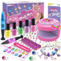 BATTOP Kids Nail Polish Set for Girls - Kids Nail Art Kit with Dryer & Fake Nail & Sticker & Water Based Nail Polish & Nail Art Pen - Idea Gifts for Girls Ages 6 7 8 9 10 11 12