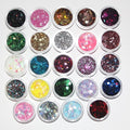 Holographic Chunky & Fine Glitter Mix (24 Colors) – Multi-Shapes Iridescent Sequins for Resin Art, Nail Art, Face Body Hair, Slime Tumbler, DIY Crafts, Party Christmas Decorations