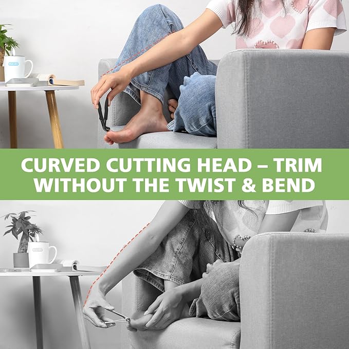 BALUCA Angled Head Toenail Clipper for Seniors with Wide Jaw Opening – Large Curved Nail Clipper for Thick Nails with Catcher & Splash-Proof Design,Black