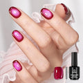 Beetles Pink Cat Eye Gel Nail Polish - 15ML Valentines Gel Polish Glitter Pink Cat Eye Magnetic Soak Off UV Cherry Shimmer Nail Art Design Manicure Gift for Women