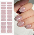 JMEOWIO Gel Nail Stickers Colorful Glitter Semi Cured Gel Nail Strips Wraps UV/LED Nails Art Design Decoration Accessories