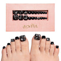 LOVFUL Handmade Acrylic Press on Toenails Locomotive Girl | Salon Quality 20 PCS Free Size Toe Nails | Reusable Fake Nails for Toe | T51