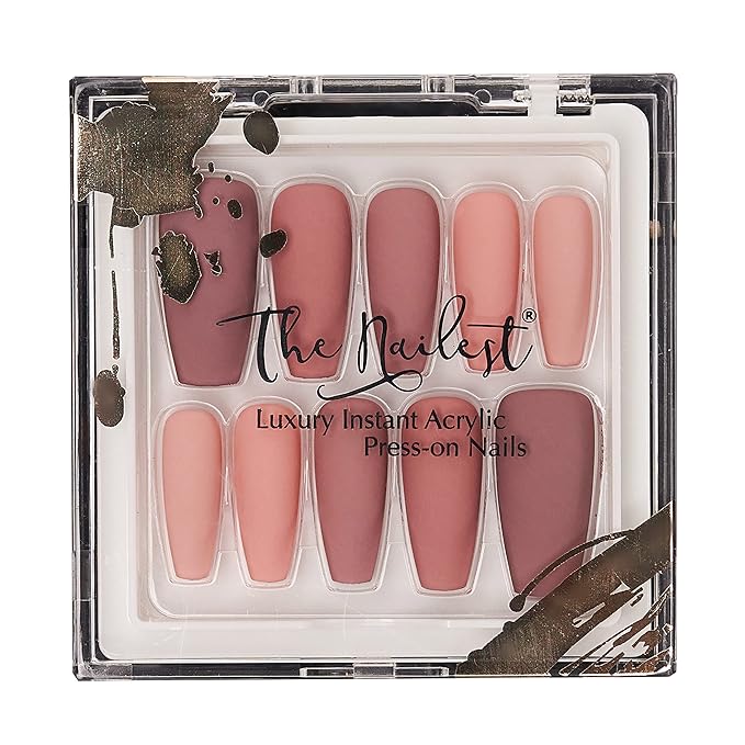 The Nailest - Instant Luxury Acrylic Press-on Nails - Medium Coffin- Basic Multiplayer