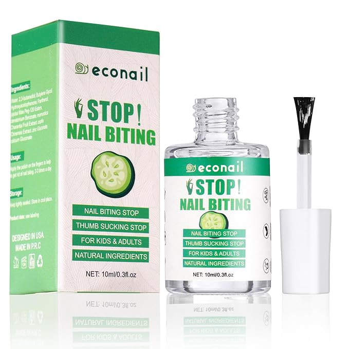 Nail Biting Treatment For Kids, Nail Biting Prevention, No Bite Nail Care, Thumb Sucking Deterrent For Ages 3+, 0.5 fl oz (10ml)